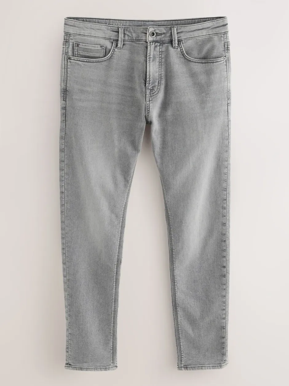 Jeans*Next Grijs - Strakke Pasvorm - Comfortabele stretchjeans