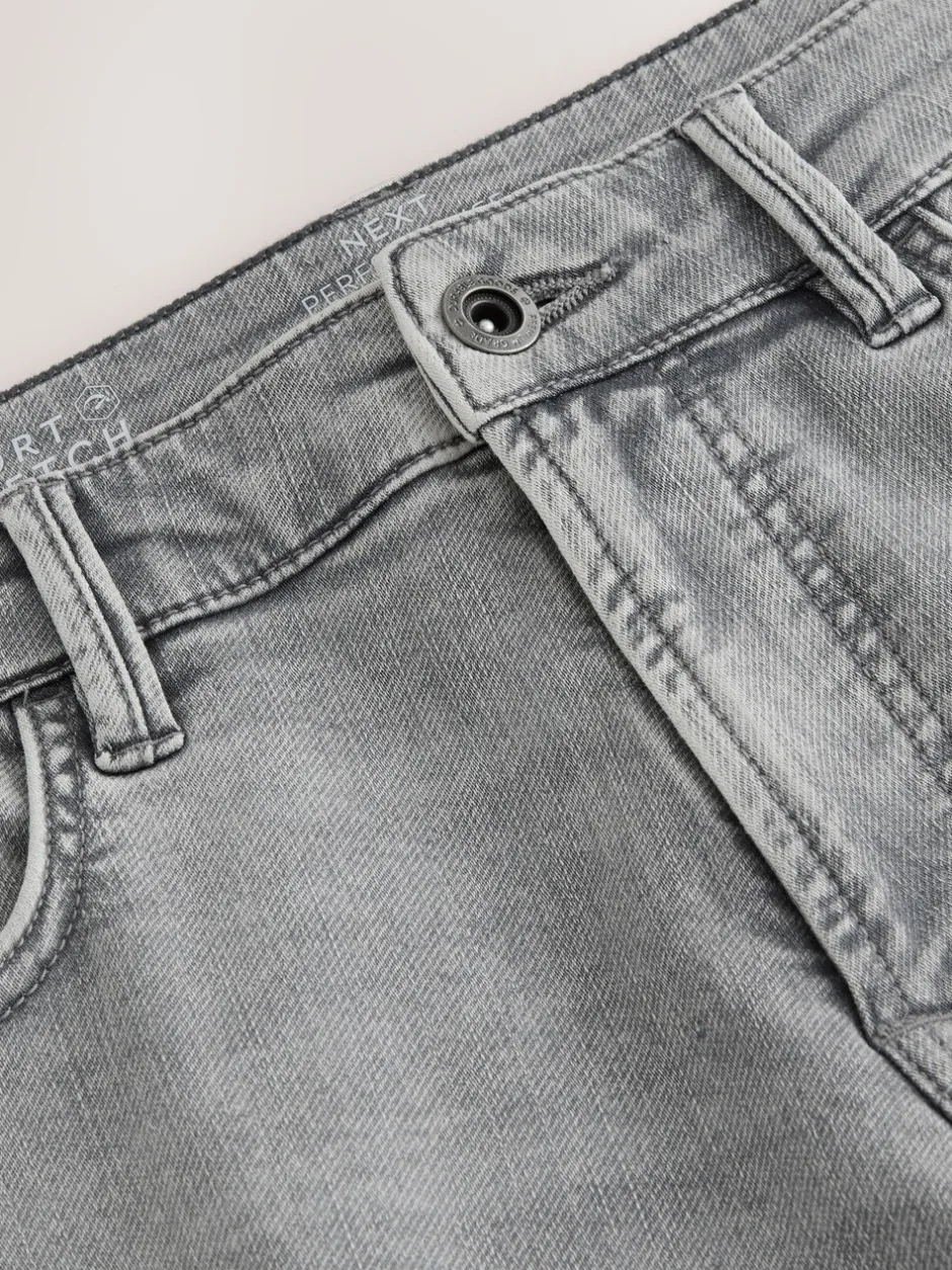 Jeans*Next Grijs - Strakke Pasvorm - Comfortabele stretchjeans