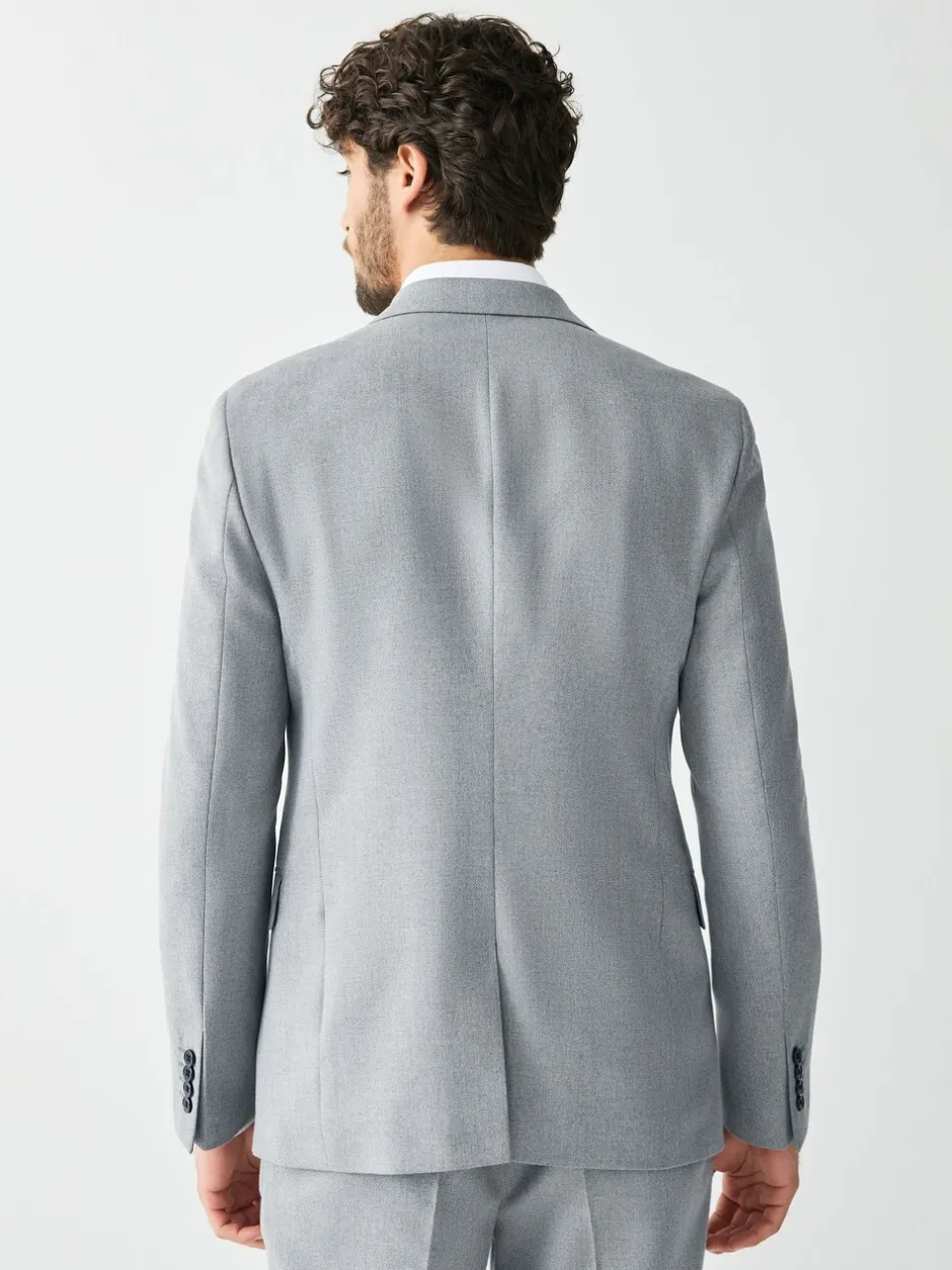Blazers En Business-Jasjes|Pakken*Next - Strakke Pasvorm - Kostuum met textuur: colbert Grijs