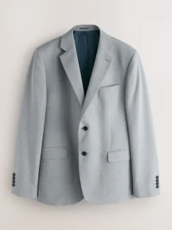 Blazers En Business-Jasjes|Pakken*Next - Strakke Pasvorm - Kostuum met textuur: colbert Grijs