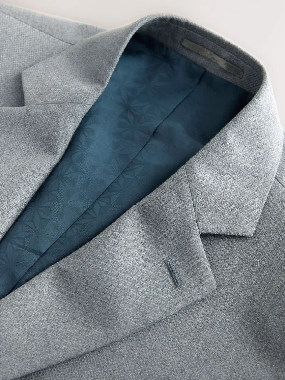 Blazers En Business-Jasjes|Pakken*Next - Strakke Pasvorm - Kostuum met textuur: colbert Grijs
