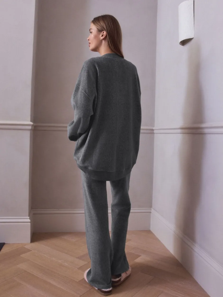 Loungewear|Next - STUDIO Fleece Tunic & Joggers Set Grijs