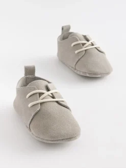 Babyschoenen|Next Grijs - Suède babyschoenen met veters (0-24 mnd)