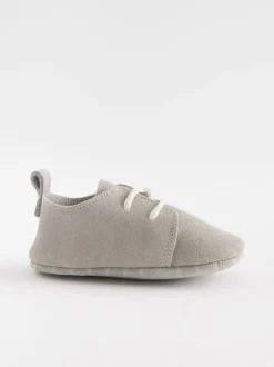 Babyschoenen|Next Grijs - Suède babyschoenen met veters (0-24 mnd)