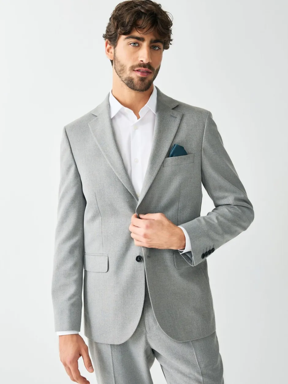 Pakken*Next - Tailored fit - Kostuum met textuur: colbert Grijs