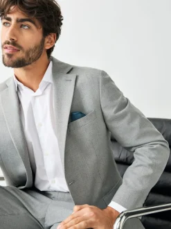Pakken*Next - Tailored fit - Kostuum met textuur: colbert Grijs