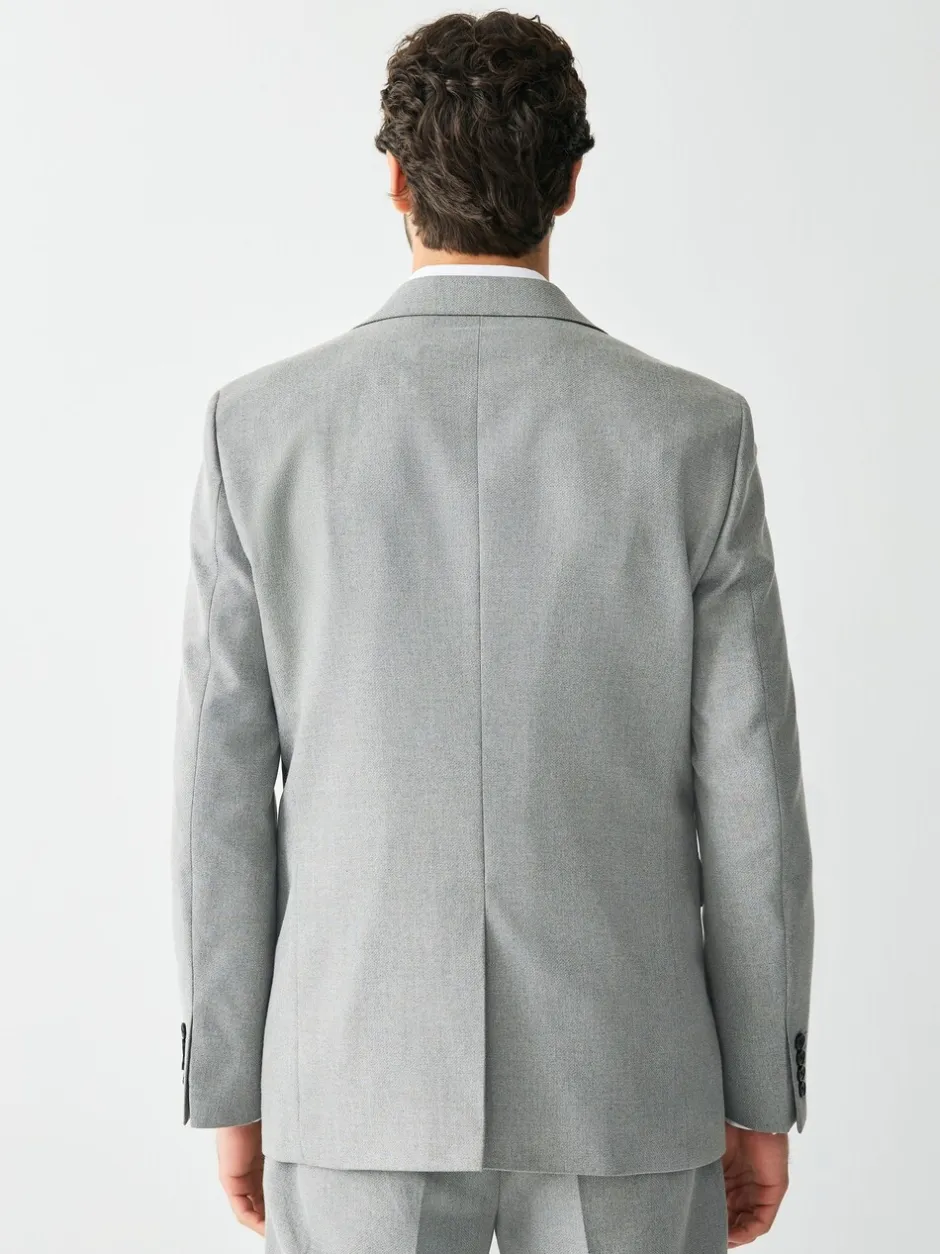 Pakken*Next - Tailored fit - Kostuum met textuur: colbert Grijs
