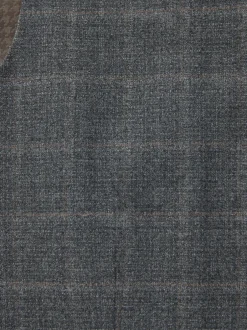 Vesten*Next Grijs - Tailored Fit Check Flannel Suit Waistcoat