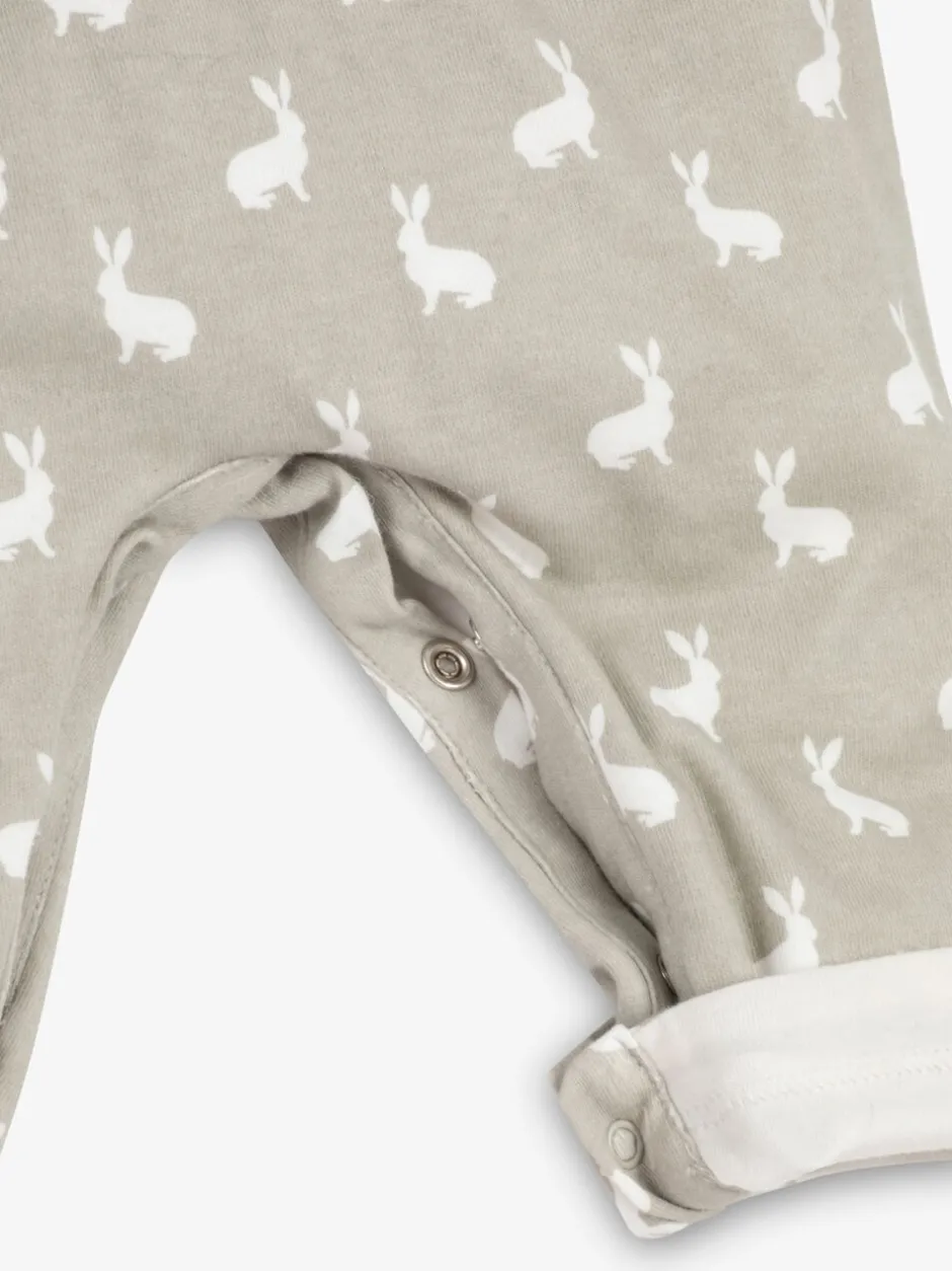 Tuinbroeken*The Little Tailor - - Baby tuinbroek van 100% katoen met konijnenprint Grijs
