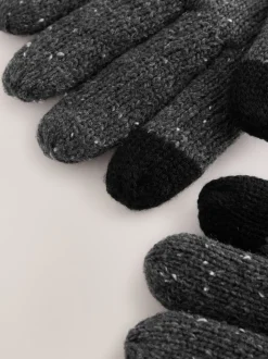 Mutsen, Sjaals En Handschoenen|Next - Thinsulate Knitted Touchscreen Gloves Grijs