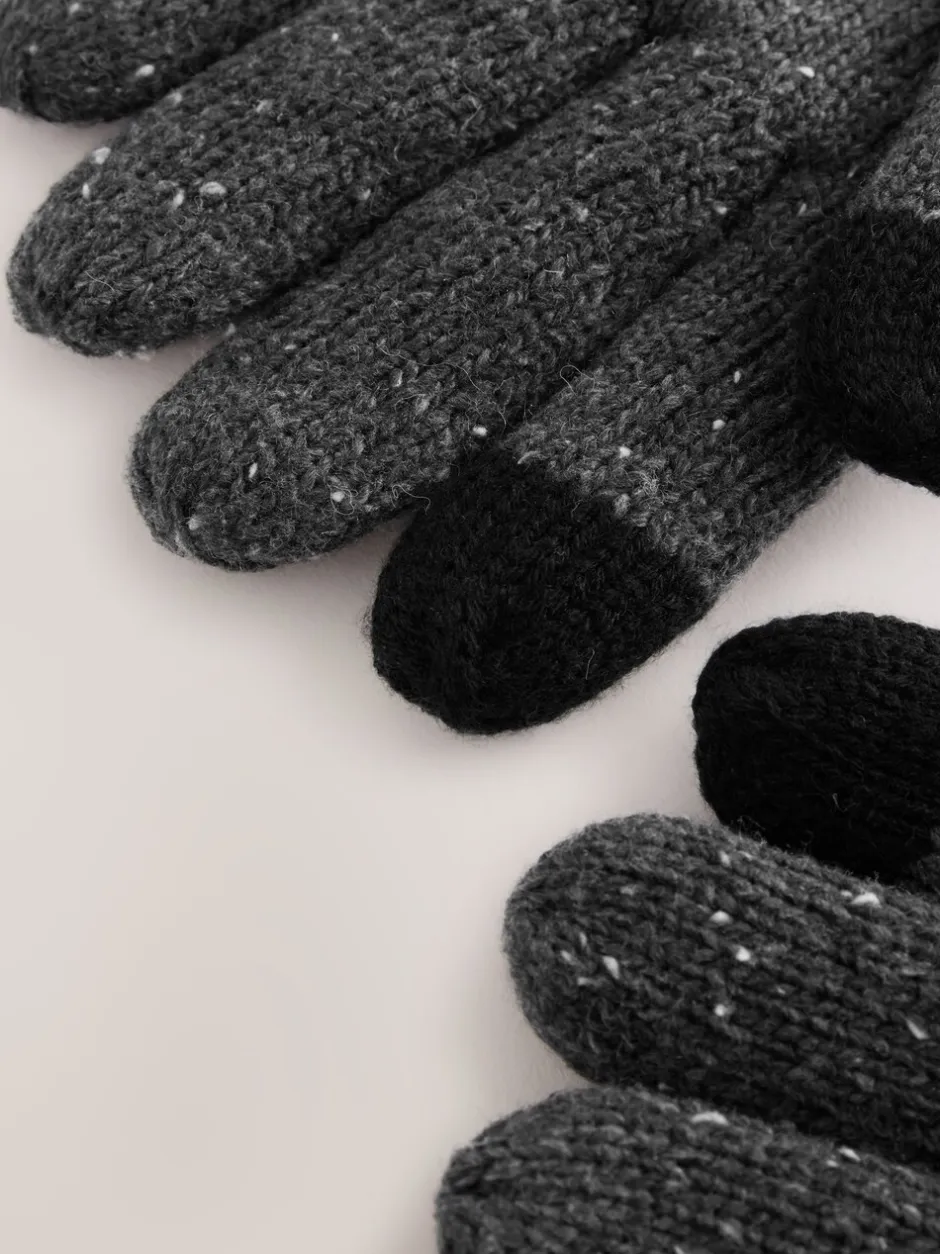 Mutsen, Sjaals En Handschoenen|Next - Thinsulate Knitted Touchscreen Gloves Grijs
