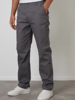 Broeken En Chino's*Threadbare - Chino met rechte pijpen en stretchy tailleband Grijs