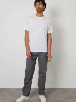 Broeken En Chino's*Threadbare - Chino met rechte pijpen en stretchy tailleband Grijs