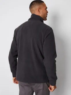 Sweaters En Hoody´S|Sweaters En Hoody´S*Threadbare - doorgestikt fleece sweatshirt met kwartrits Grijs