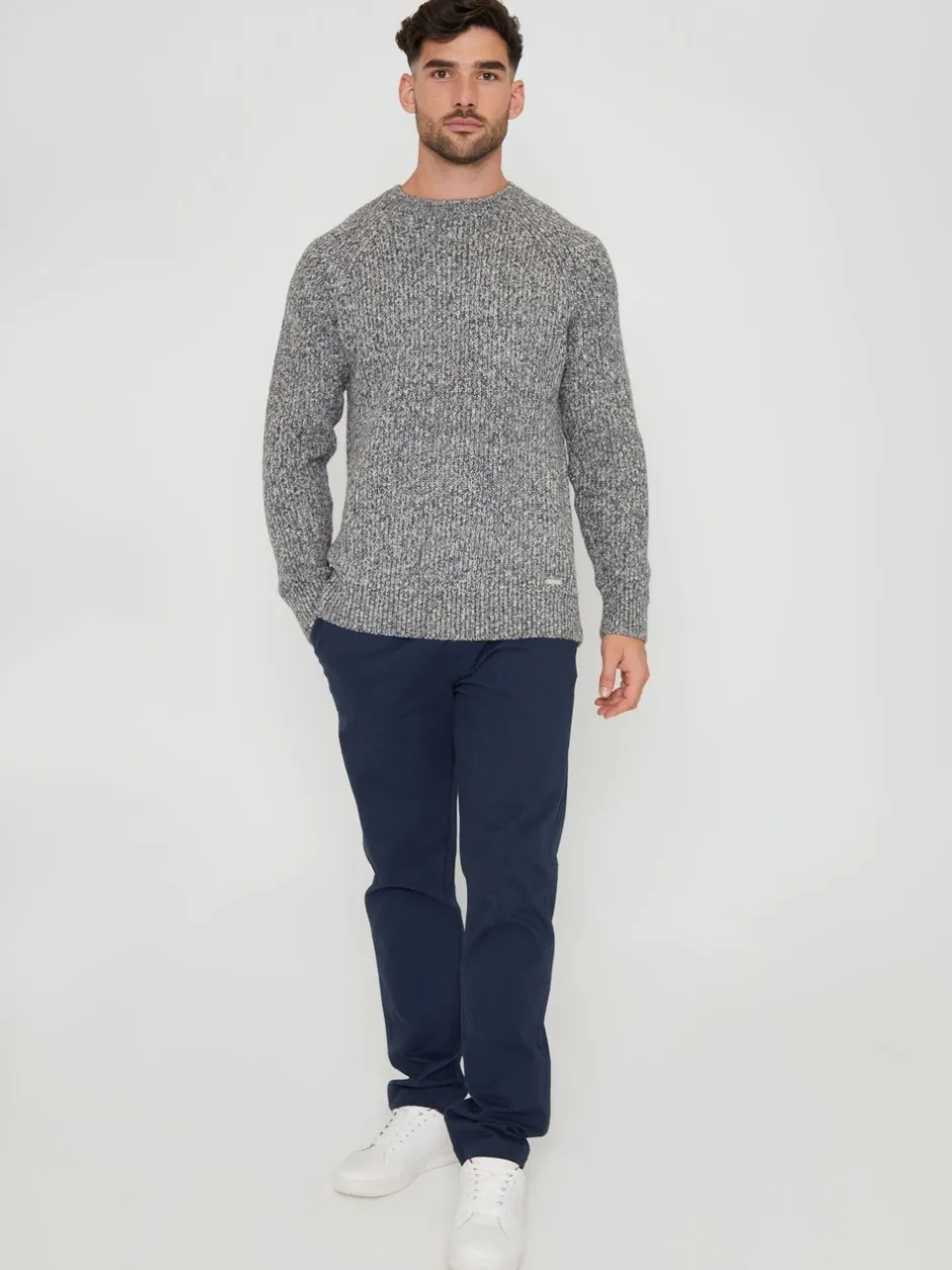 Gebreide Kleding*Threadbare - trui met raglanmouwen en ronde hals Grijs