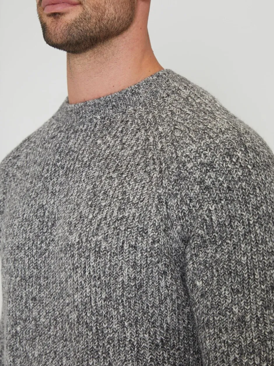 Gebreide Kleding*Threadbare - trui met raglanmouwen en ronde hals Grijs