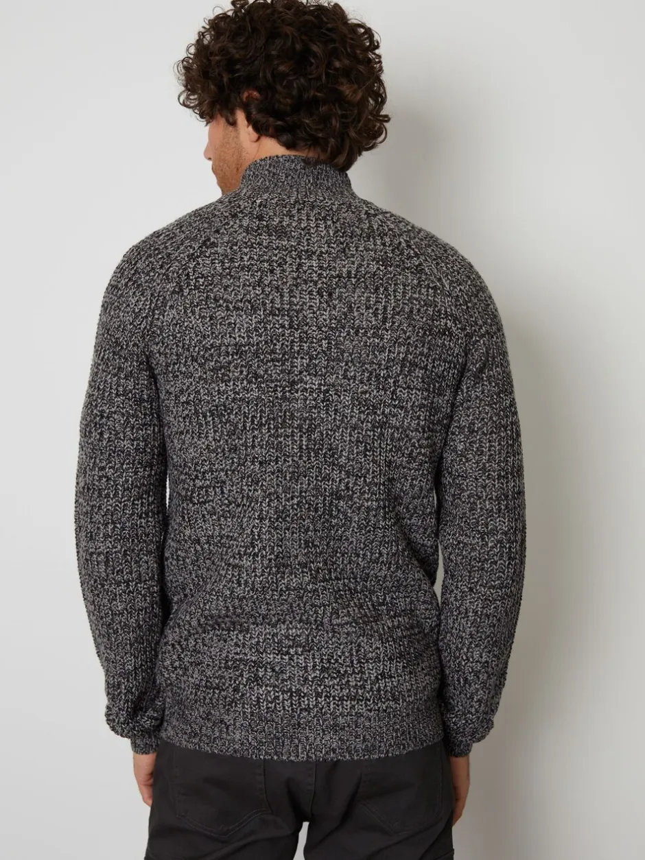 Gebreide Kleding*Threadbare - vest met ritssluiting Grijs