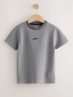 T-Shirts|Tops*Next - T-shirt met korte mouwen en textuur (3-16jr) Grijs