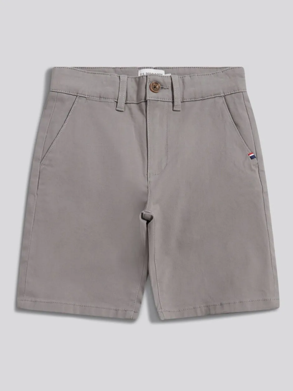 Shorts|U.S. Polo Assn - Classic Chino Shorts Grijs