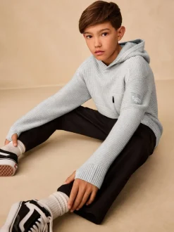 Truien En Breisels|Sweaters En Hoody´S*Next Grijs - Utility gebreide hoodie (3-16jr)