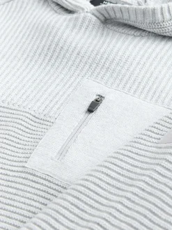 Truien En Breisels|Sweaters En Hoody´S*Next Grijs - Utility gebreide hoodie (3-16jr)