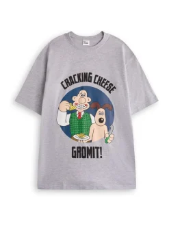 Pyjama's*Vanilla Underground - Wallace And Gromit herenpyjama's van 100% katoen Grijs