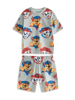 Pyjama's|Vanilla Underground - Bluey Boys Multicoloured Multi Character Multi-Pack of 2 Short Sleeve Short Leg Pyjama Set Grijs