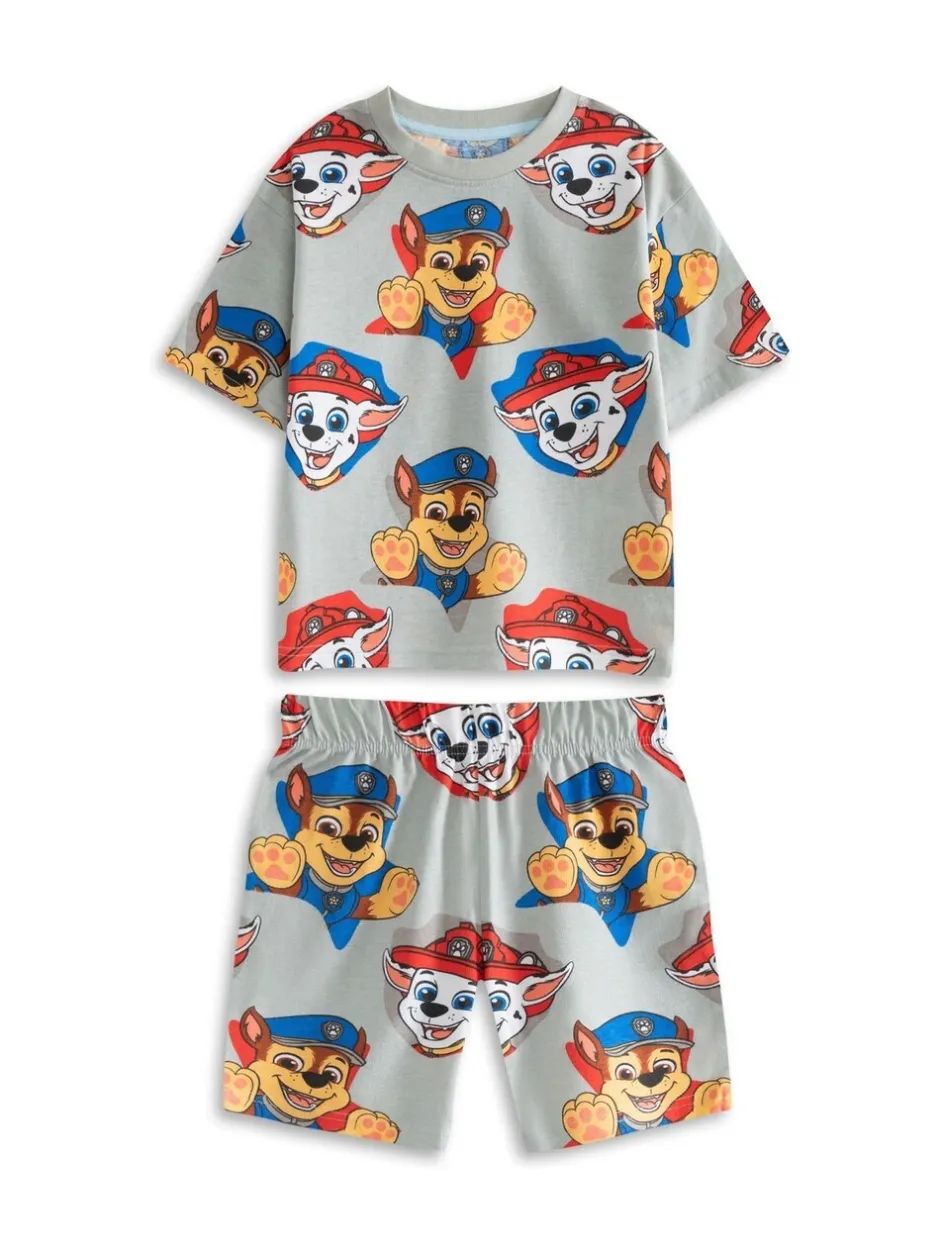 Pyjama's|Vanilla Underground - Bluey Boys Multicoloured Multi Character Multi-Pack of 2 Short Sleeve Short Leg Pyjama Set Grijs