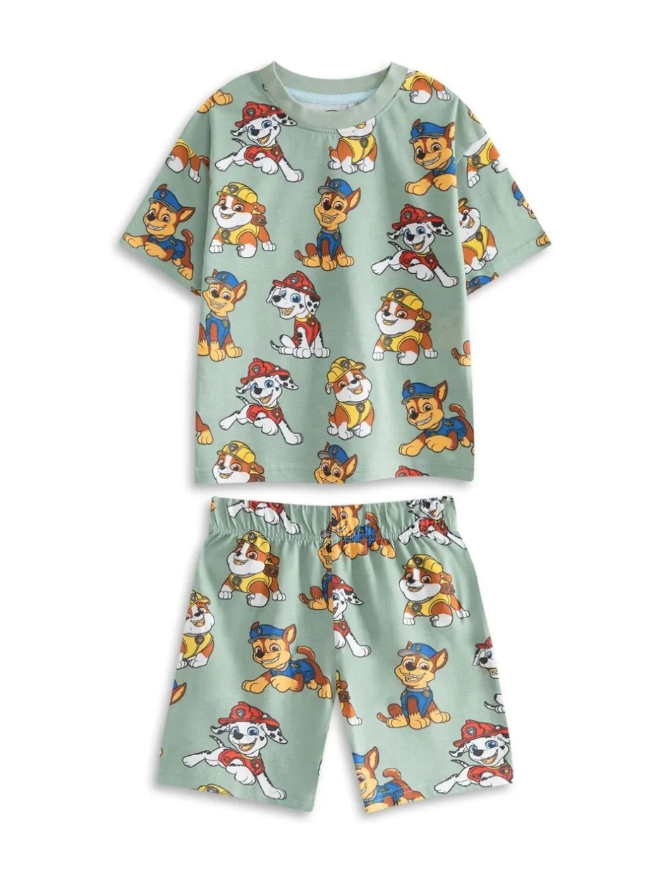 Pyjama's|Vanilla Underground - Bluey Boys Multicoloured Multi Character Multi-Pack of 2 Short Sleeve Short Leg Pyjama Set Grijs