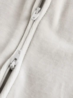 Babypakjes En Babypyjama's*Next Grijs - Velour Two Way Zip Baby Sleepsuits 2 Pack (0-2yrs)