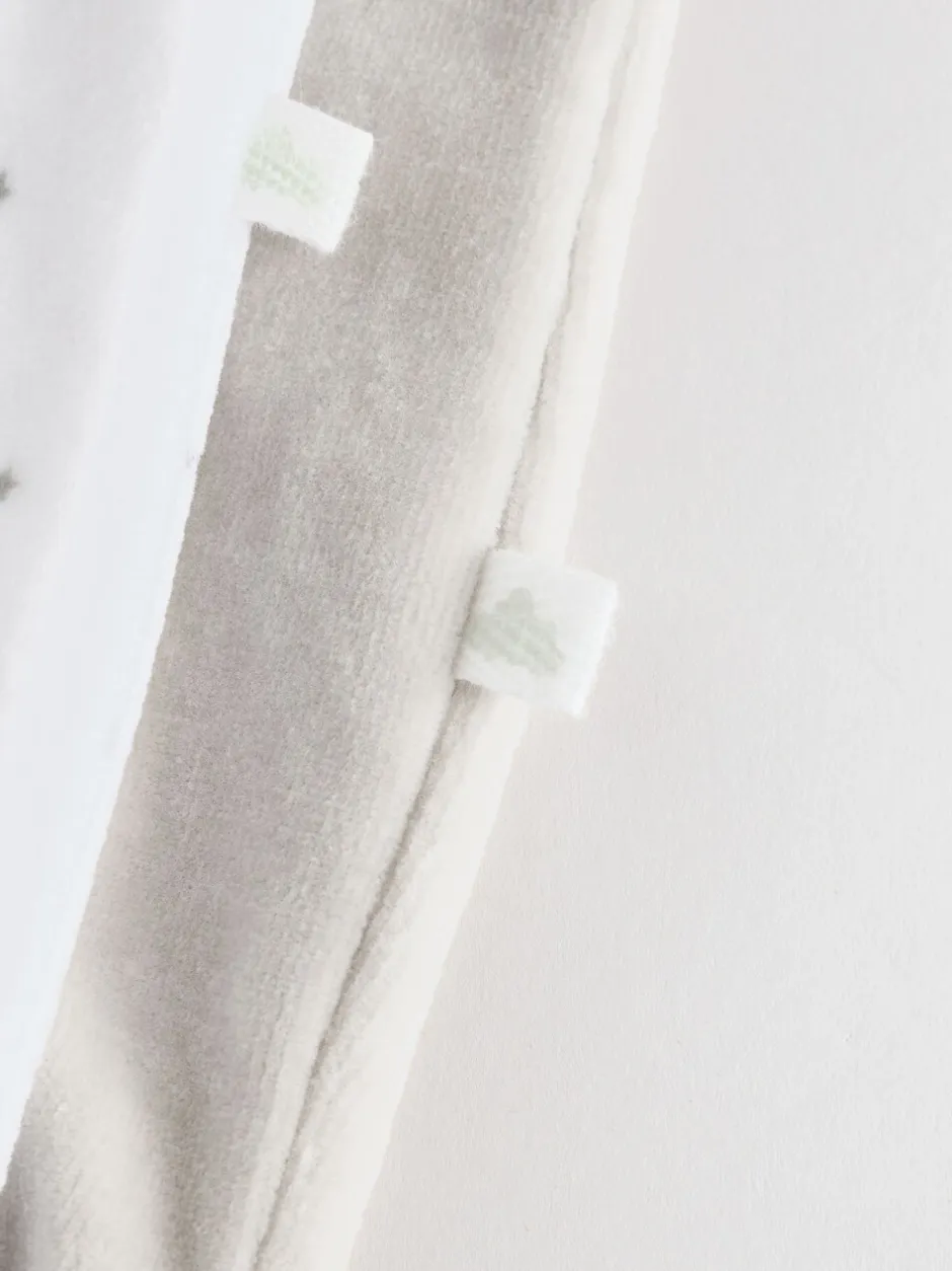Babypakjes En Babypyjama's*Next Grijs - Velour Two Way Zip Baby Sleepsuits 2 Pack (0-2yrs)