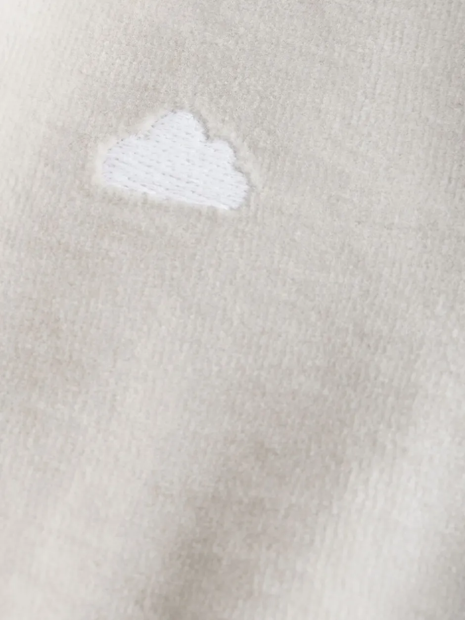 Babypakjes En Babypyjama's*Next Grijs - Velour Two Way Zip Baby Sleepsuits 2 Pack (0-2yrs)