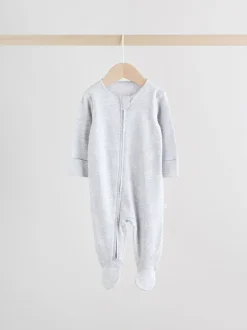 Babypakjes En Babypyjama's|Next Grijs - Verpakking van 3 babypyjama's met tweewegrits (0-2jr)