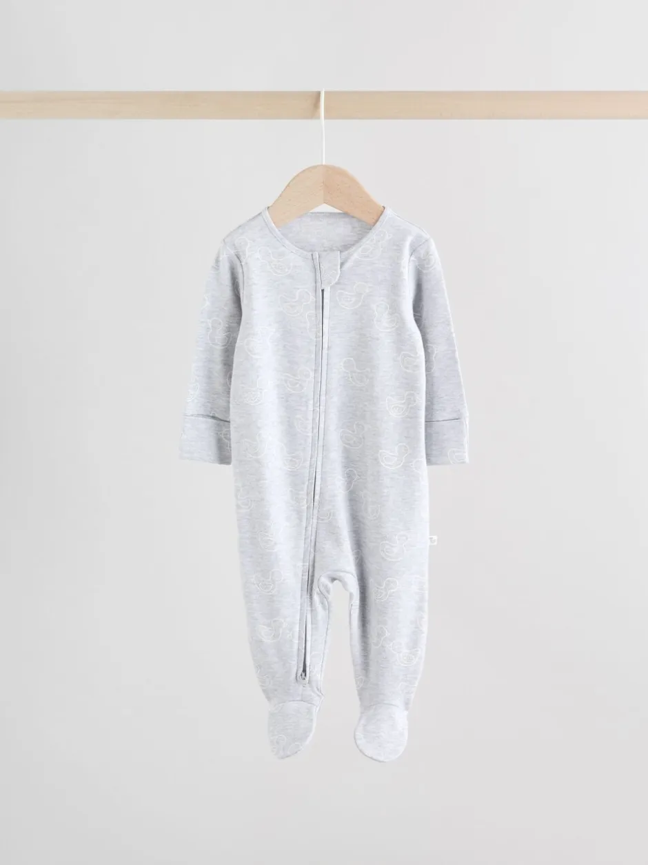 Babypakjes En Babypyjama's|Next Grijs - Verpakking van 3 babypyjama's met tweewegrits (0-2jr)