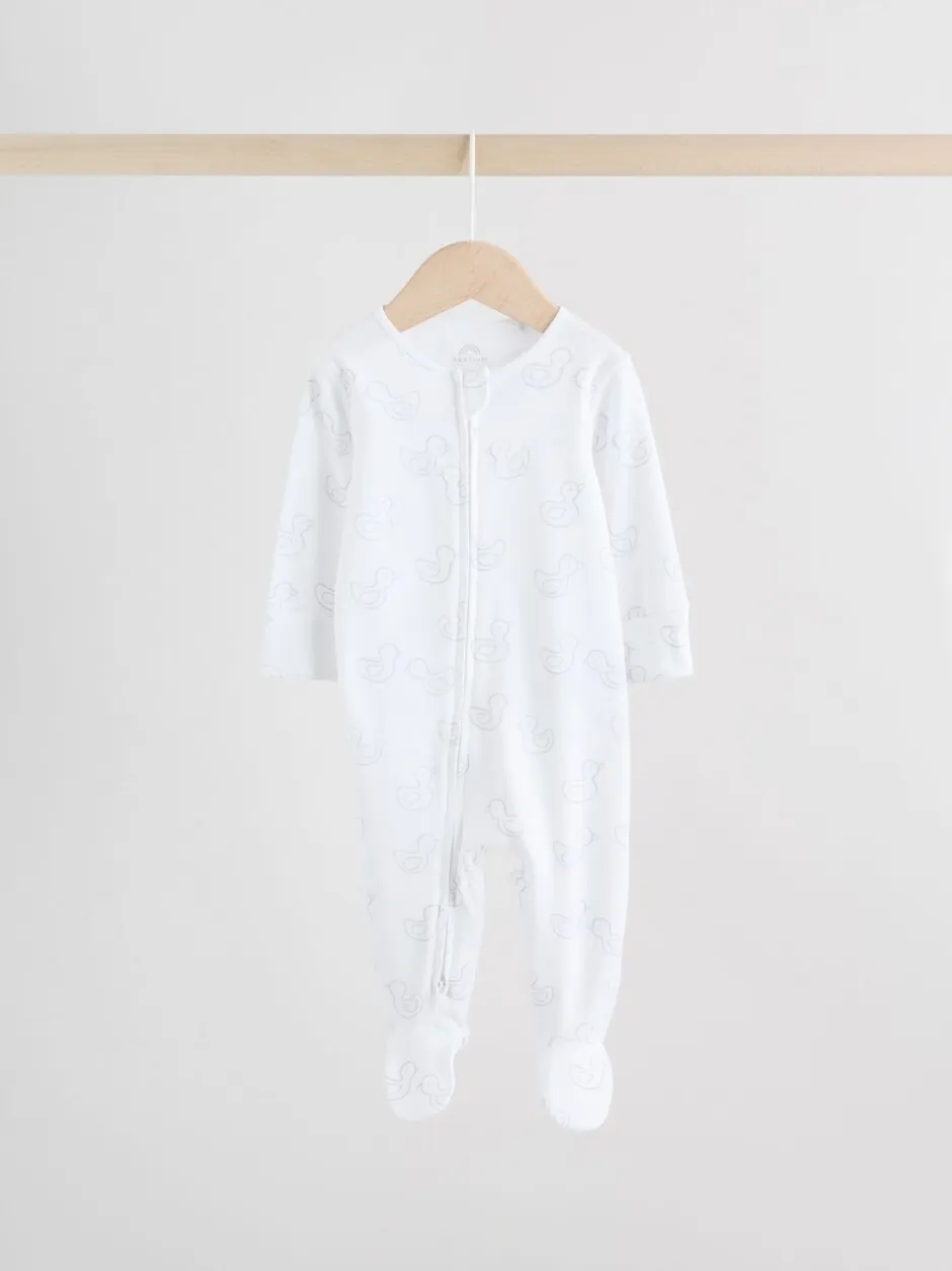 Babypakjes En Babypyjama's|Next Grijs - Verpakking van 3 babypyjama's met tweewegrits (0-2jr)