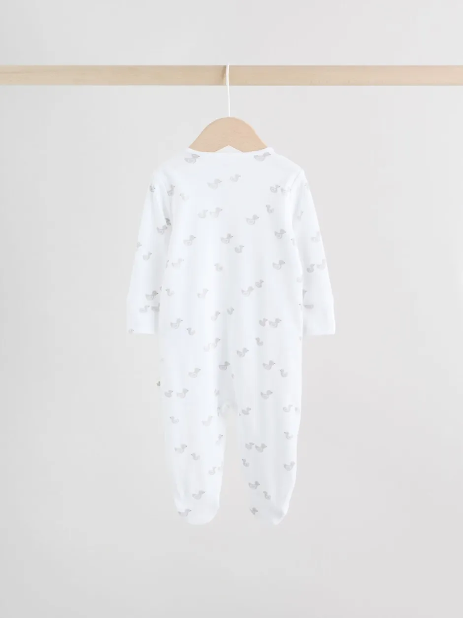 Babypakjes En Babypyjama's|Next Grijs - Verpakking van 3 babypyjama's met tweewegrits (0-2jr)