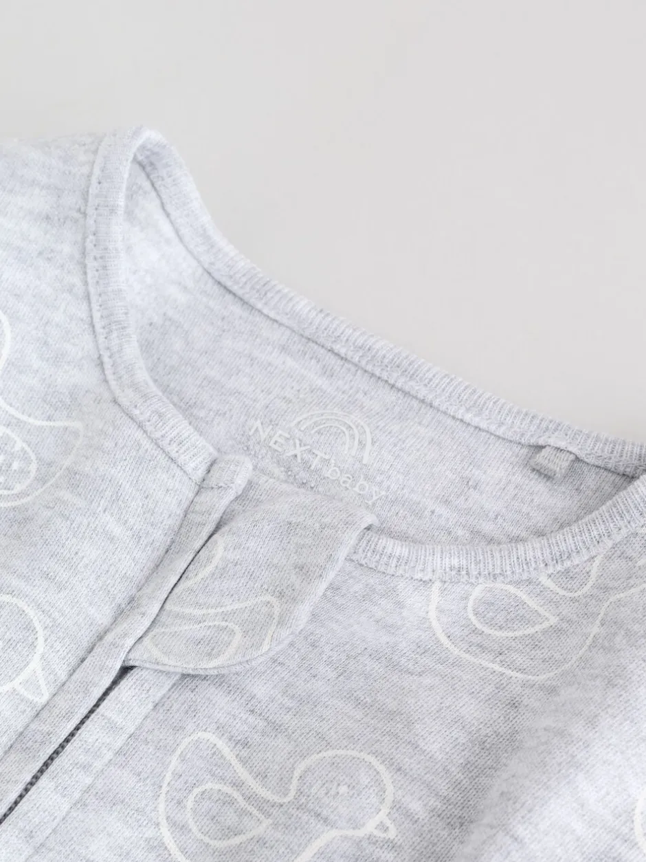 Babypakjes En Babypyjama's|Next Grijs - Verpakking van 3 babypyjama's met tweewegrits (0-2jr)