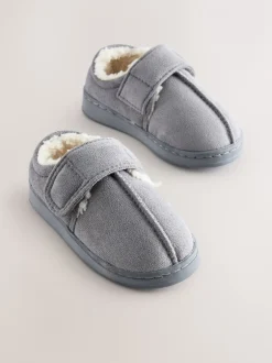 Pantoffels|Next - Warm gevoerde pantoffels met kuipzool Grijs