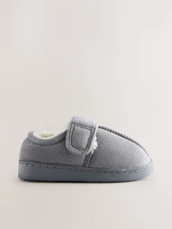 Pantoffels|Next - Warm gevoerde pantoffels met kuipzool Grijs