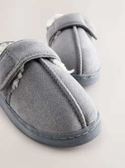 Pantoffels|Next - Warm gevoerde pantoffels met kuipzool Grijs