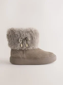 Boots|Next - Waterafstotende suède laarzen Grijs