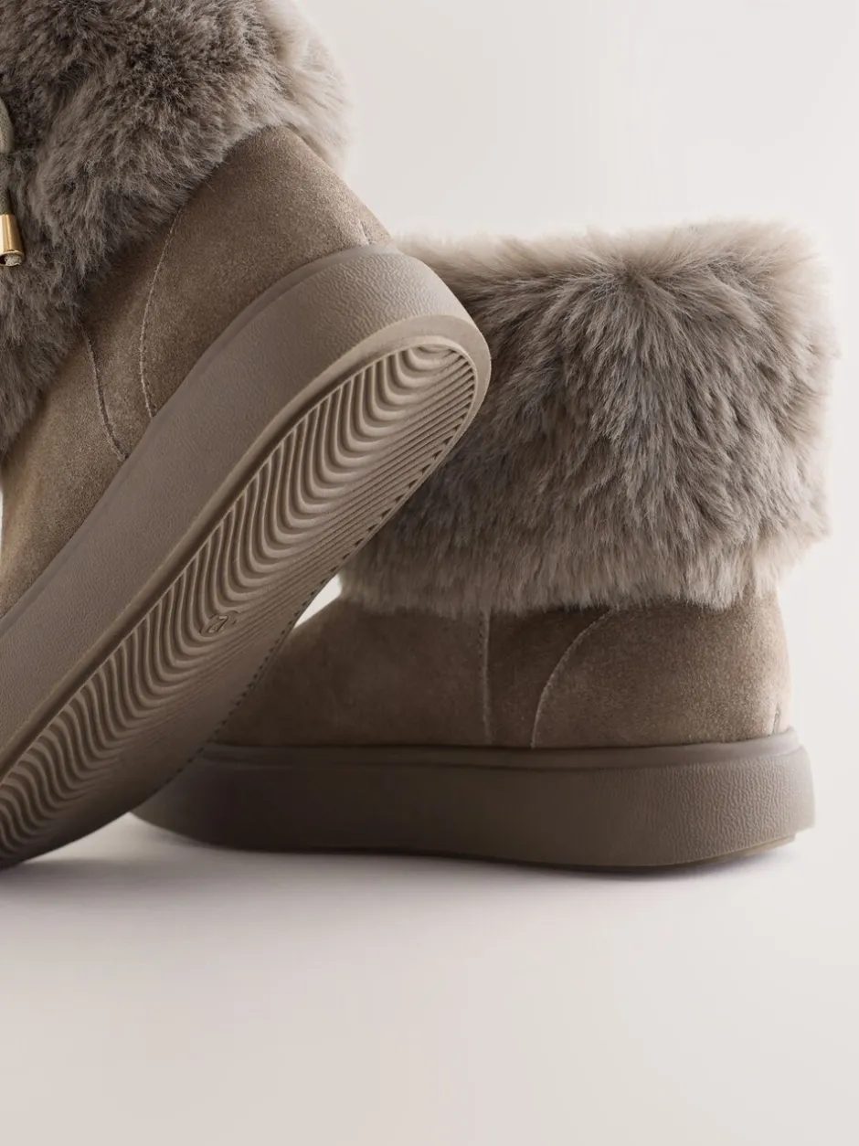 Boots|Next - Waterafstotende suède laarzen Grijs