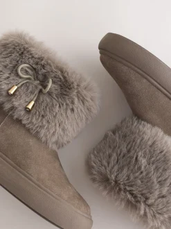 Boots|Next - Waterafstotende suède laarzen Grijs