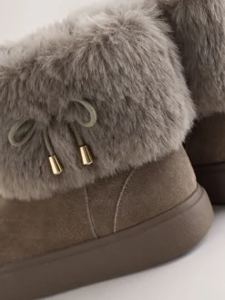 Boots|Next - Waterafstotende suède laarzen Grijs