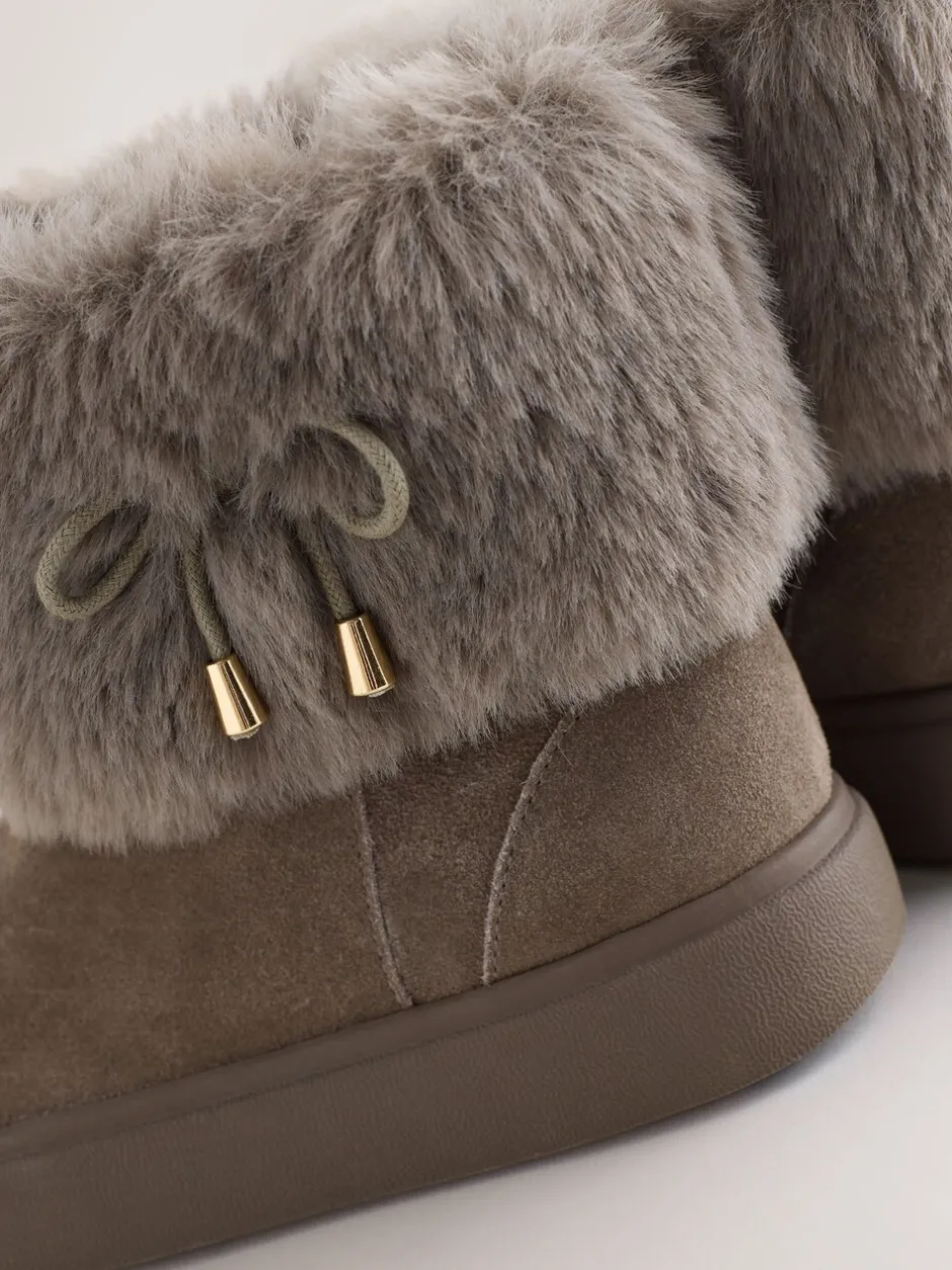 Boots|Next - Waterafstotende suède laarzen Grijs