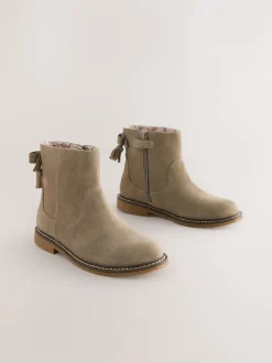 Boots*Next - Waterafstotende suède enkellaarzen Grijs