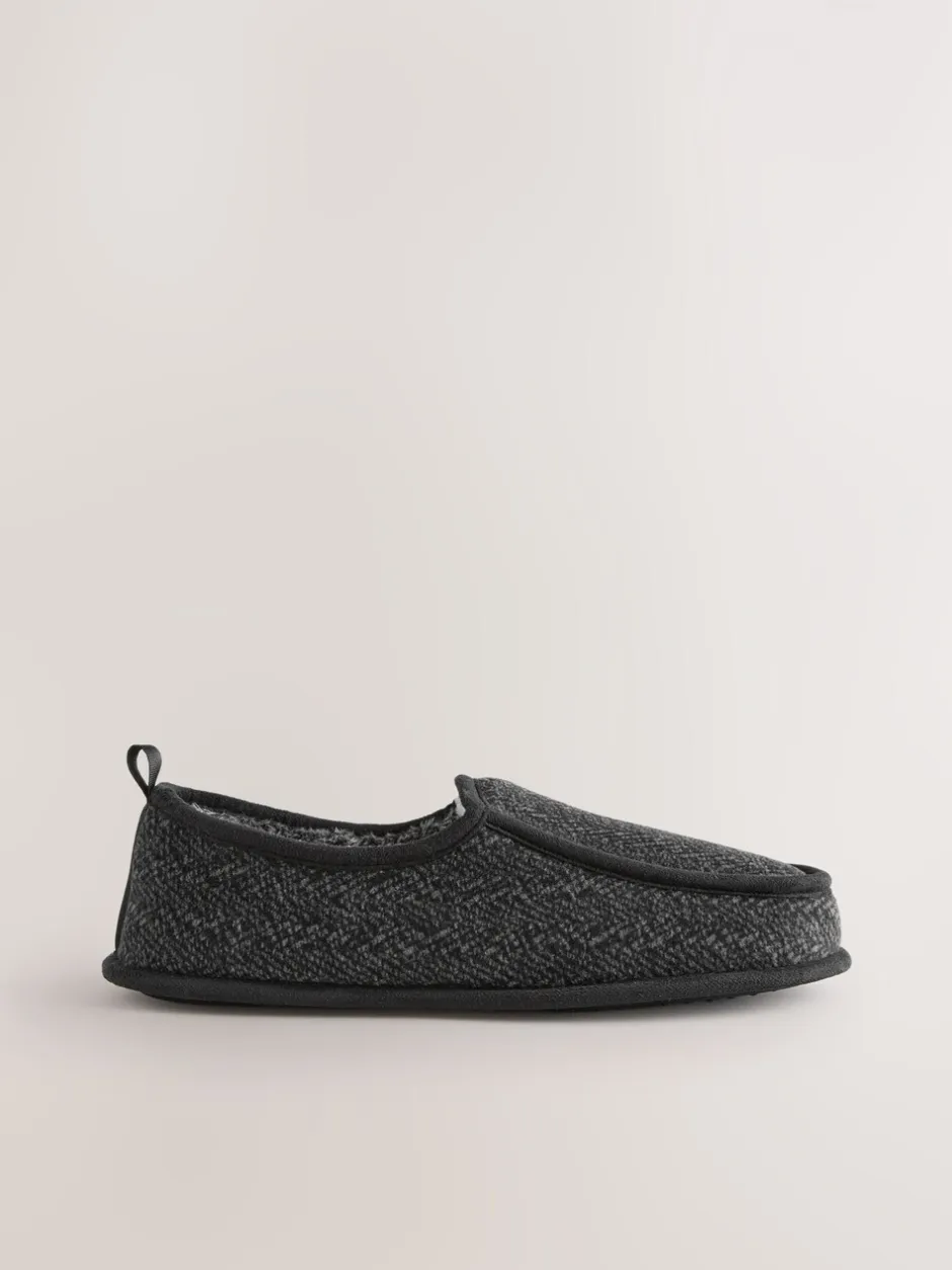 Pantoffels|Next - Wide Fit Closed Back Slippers Grijs