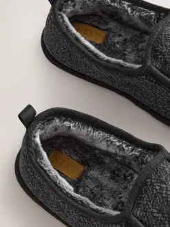 Pantoffels|Next - Wide Fit Closed Back Slippers Grijs