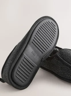 Pantoffels|Next - Wide Fit Closed Back Slippers Grijs