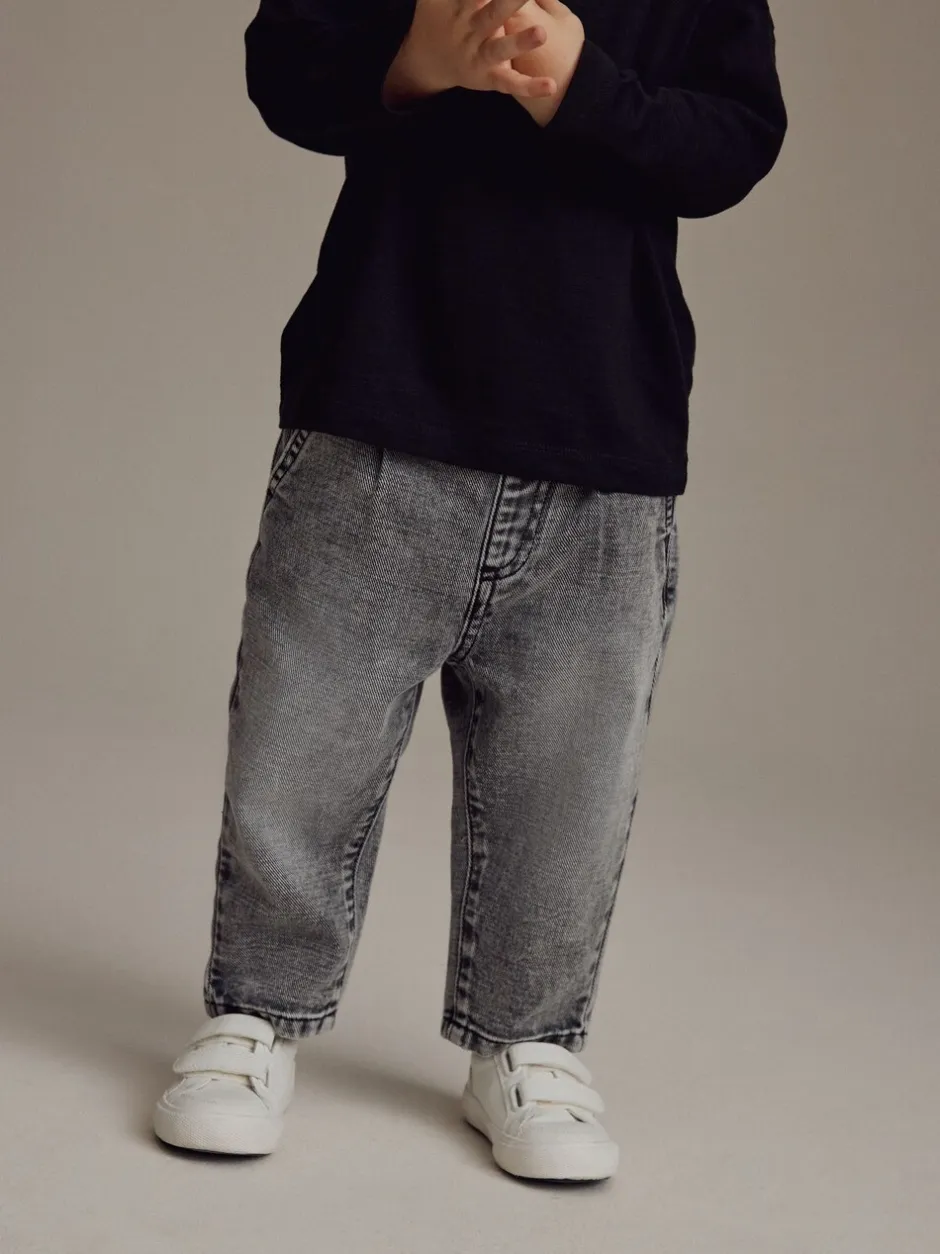 Jeans En Joggingbroeken|Jeans|Next Grijs denim - Jeans met geplooide voorkant (3mnd-7jr)